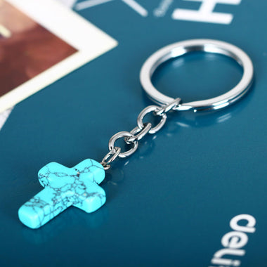 Natural Gem Stone Keychain