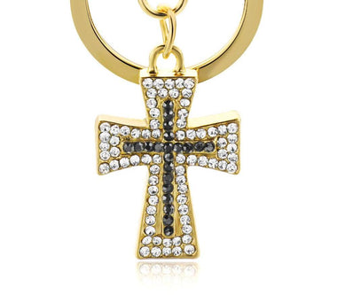 Exquisite Crystal Cross Keychain