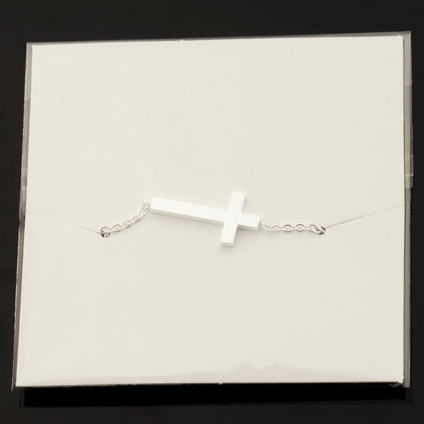 Stainless Steel Cross Charm Bracelet