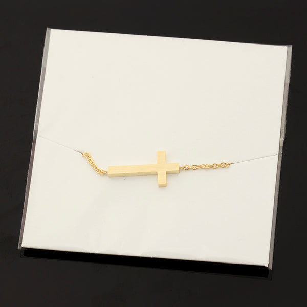 Stainless Steel Cross Charm Bracelet