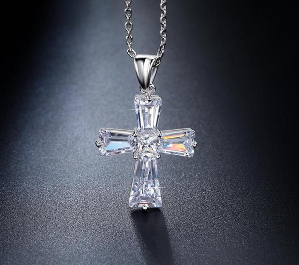 Crystal Cross Necklace