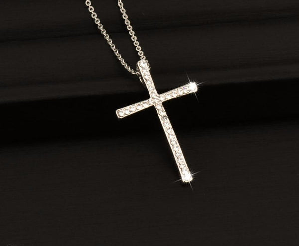 Rhinestone Cross Pendant Necklace