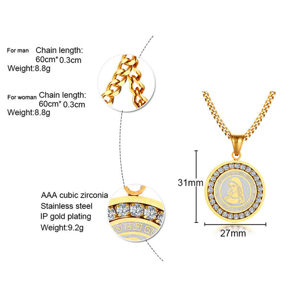 Luxury Virgin Mary Necklace